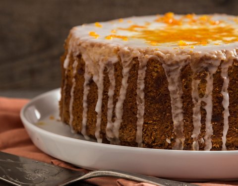 Νηστίσιμο κέικ με ταχίνι με πορτοκάλι - Images