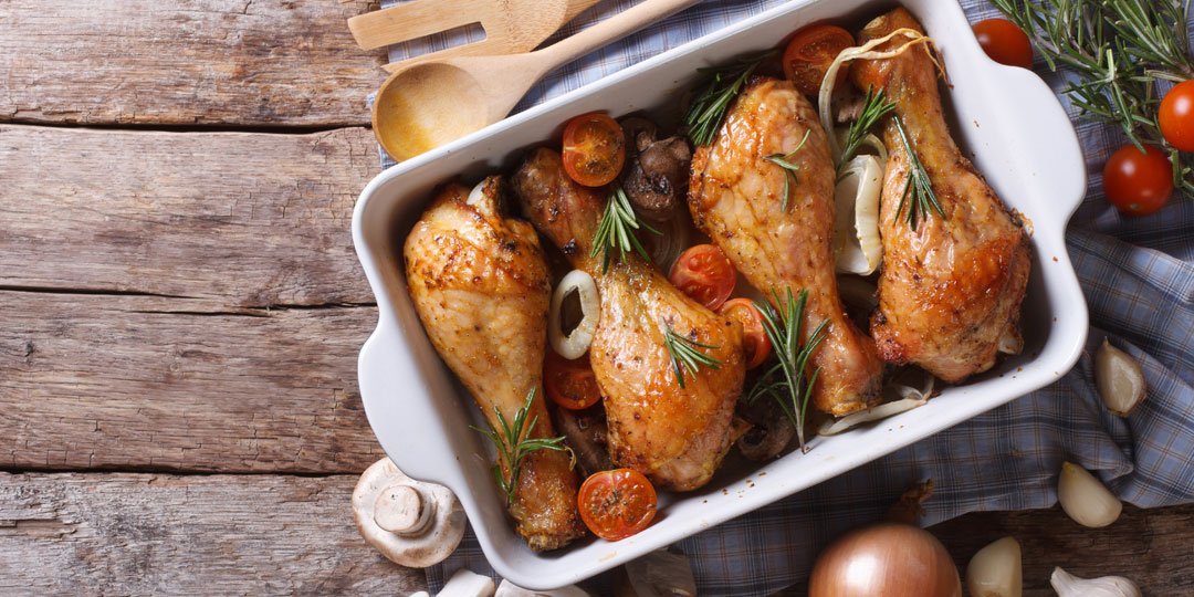 Κοτόπουλο στο φούρνο με σκόρδο και μανιτάρια  - Images