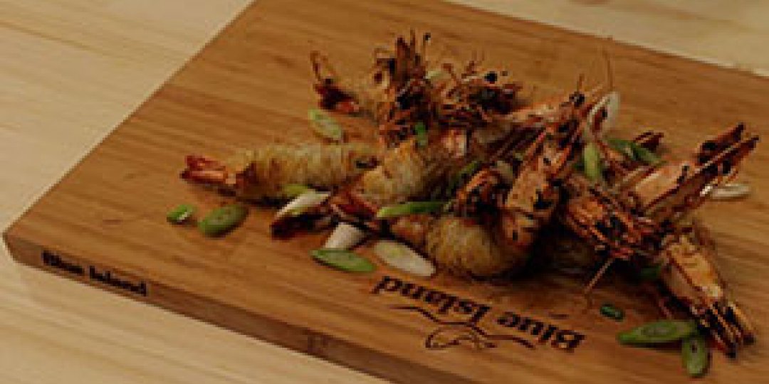 Γαρίδες τυλιγμένες με κανταΐφι Blue Island - Κεντρική Εικόνα