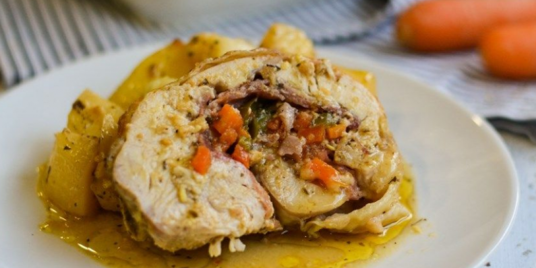 Ρολό κοτόπουλο με πατάτες στο φούρνο - Images